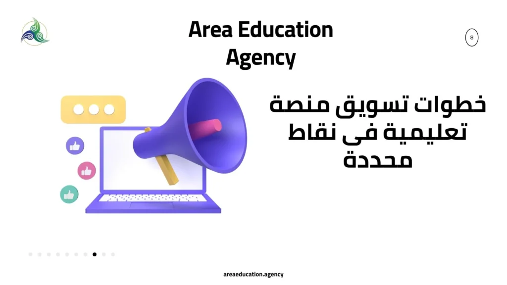 خطوات تسويق منصة تعليمية فى نقاط محددة